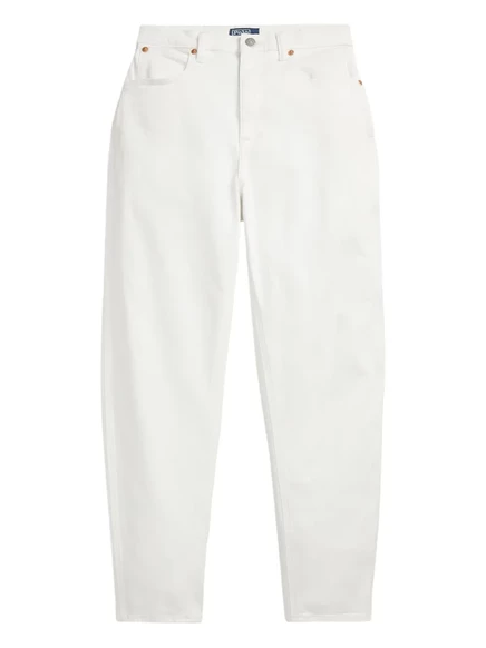 Женские зауженные джинсы Polo Ralph Lauren с высокой талией, белые
