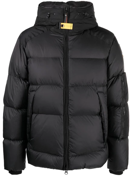 Мужской пуховик Parajumpers с капюшоном, черный