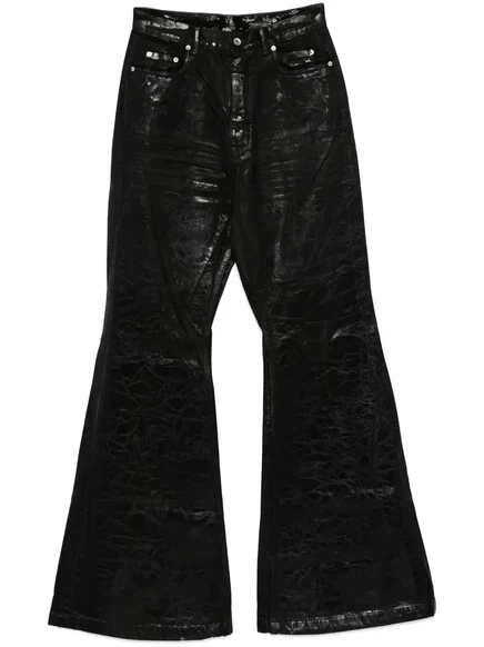 Мужские джинсы RICK OWENS DRKSHDW Bolan клеш, черные