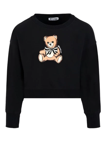 Детская толстовка Moschino Kids teddy-bow, черная