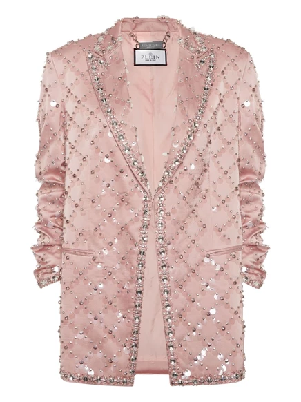 Женский пиджак Philipp Plein с пайетками, розовый