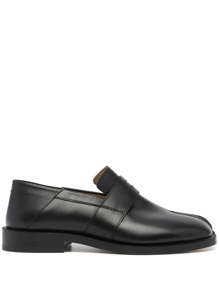 Женские лоферы Maison Margiela Tabi кожаные черные