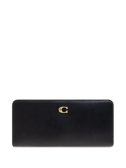 Женский кошелек Coach с логотипом, черный