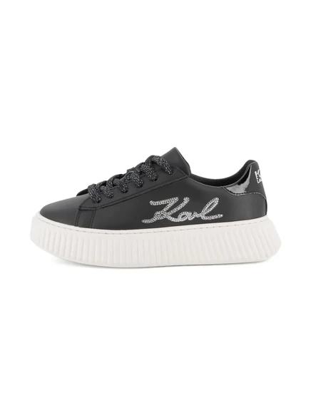 Кроссовки для девочек Karl Lagerfeld Kids со стразами, черные