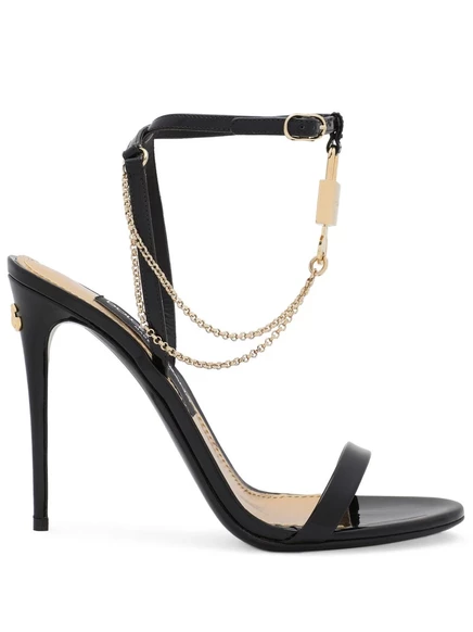 Босоножки на цепочке Keira длиной 105 мм от Dolce & Gabbana black