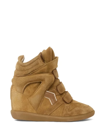Женские кеды Isabel Marant Bekett бархатные, коричневые