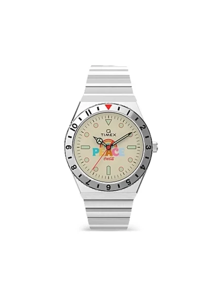Мужские часы Timex Q 38 мм Coca-Cola Unity, бежевые