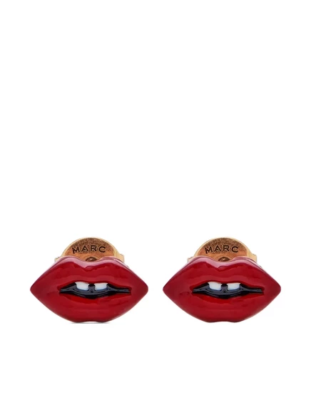 Женские серьги-гвоздики Marc Jacobs в форме губ, золотистые
