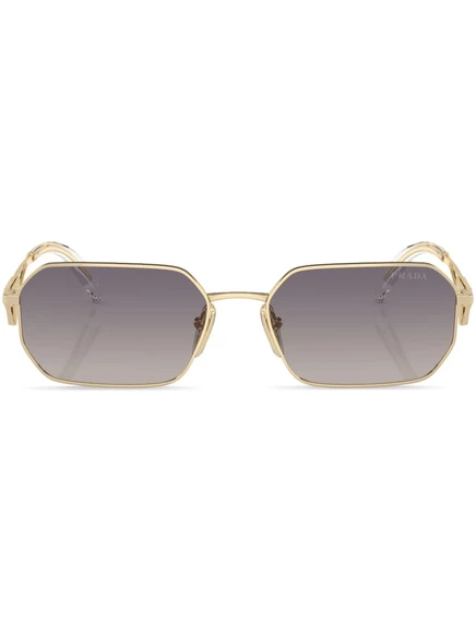 Солнцезащитные очки в прямоугольной оправе Prada Eyewear gold