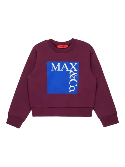 Детская толстовка MAX&Co. Kids хлопковая, бордовая
