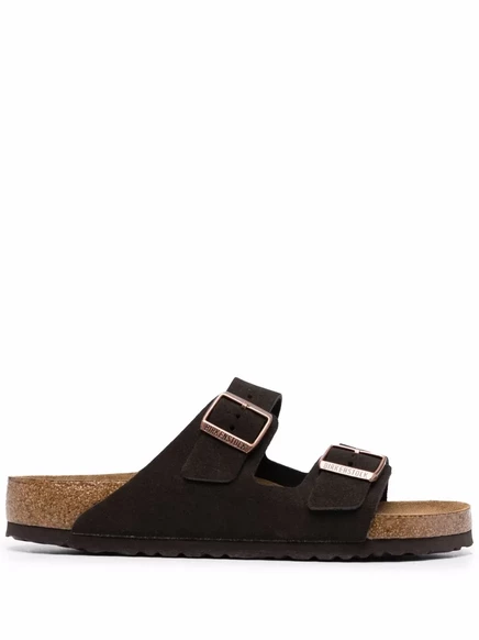 Мужские сандалии Birkenstock Arizona из замши, коричневые