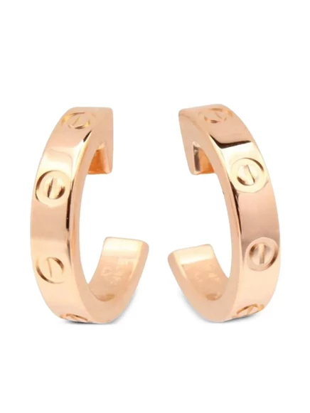 Женские серьги Cartier Love мини, 18K розовое золото