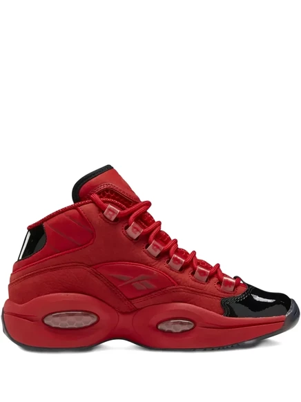 Унисекс кроссовки Reebok Question Mid кожаные, зеленые
