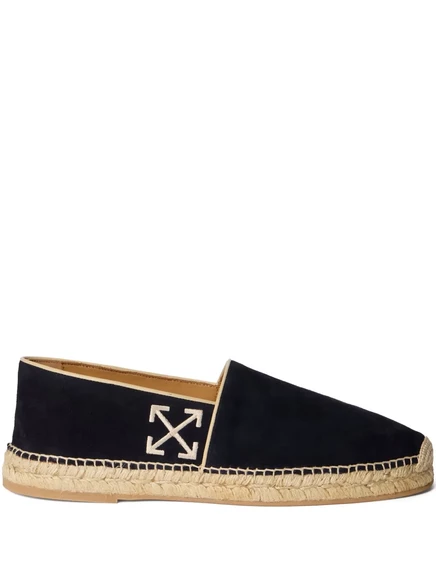 Мужские эспадрильи Off-White Biarritz замшевые, черные