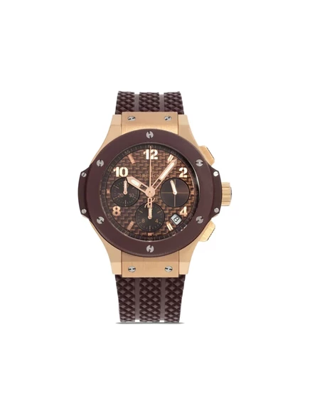 Часы Hublot Big Bang 41 мм, розовое золото, коричневый ремешок