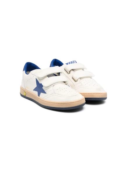 Кроссовки Golden Goose Kids Ball Star с сенсорным ремешком white