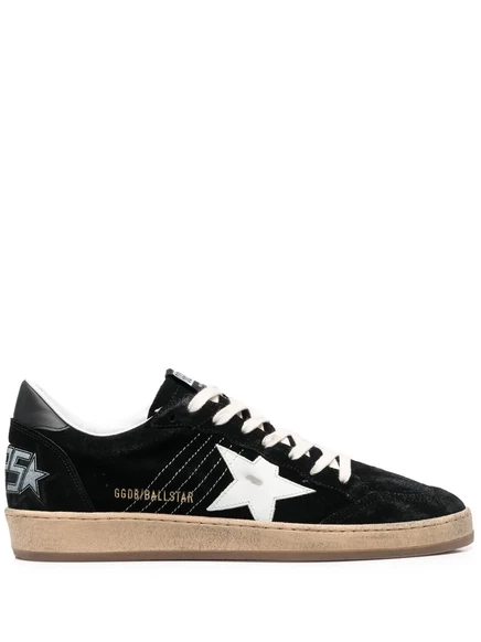 Мужские низкие кеды Golden Goose Ballstar из замши, черные