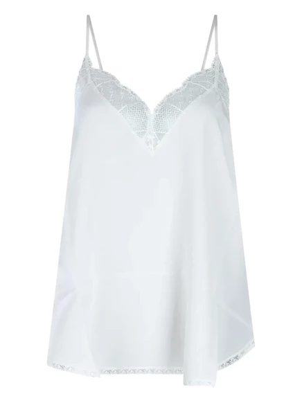 Женский шелковый топ Zadig & Voltaire с кружевом, белый