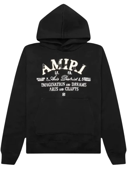 Мужское худи Amiri Bones с логотипом, черное
