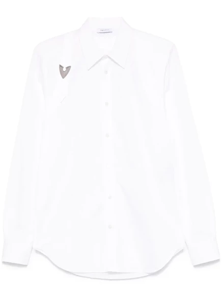 Поплиновая рубашка с пряжкой от Александра Маккуина  white