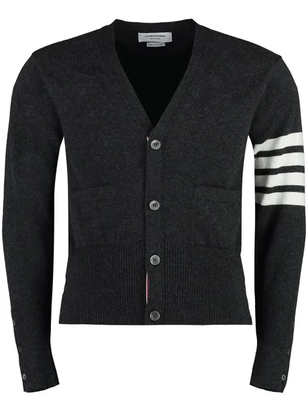 Мужской кардиган Thom Browne 4-Bar кашемировый, серый