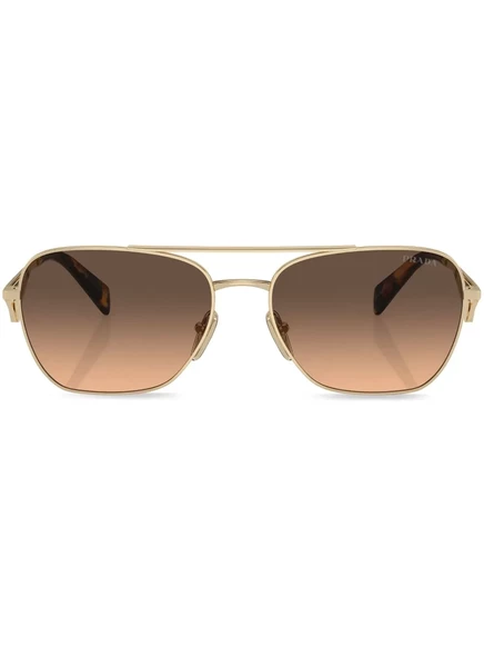 Солнцезащитные очки в прямоугольной оправе Prada Eyewear gold