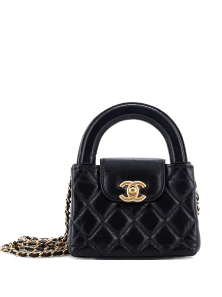 Женская сумка CHANEL Pre-Owned Kelly Nano, черная