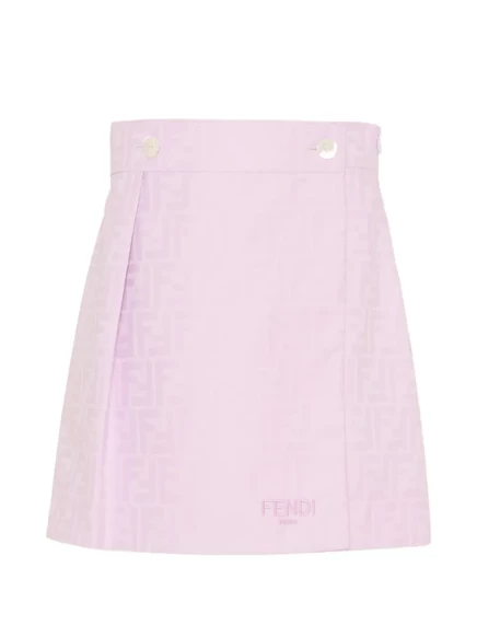 Детская юбка Fendi Kids с пуговицами, розовая