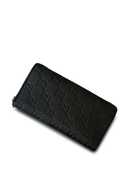 Бумажник на молнии с монограммой Gucci GG black