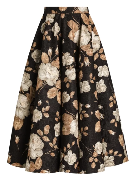 Женская юбка Dolce & Gabbana миди плиссе, чёрная