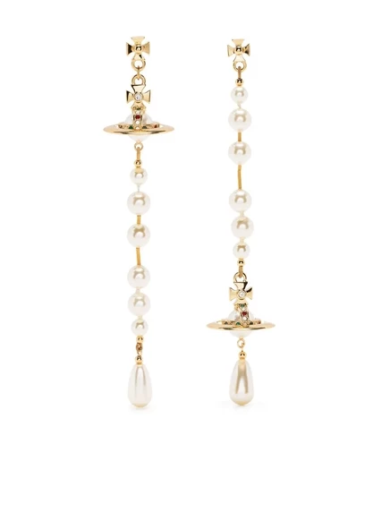 Женские серьги Vivienne Westwood с жемчугом, золотистые