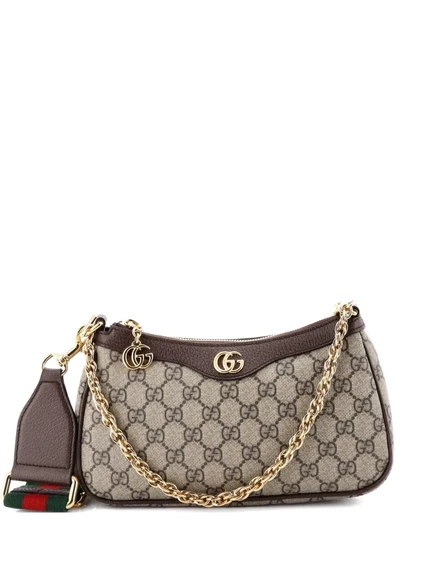 Женская сумка Gucci Pre-Owned Ophidia Charm, коричневая