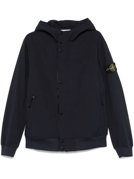 Мужская куртка Stone Island с капюшоном, темно-синяя