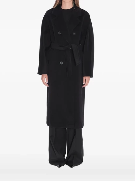 Женское пальто Max Mara Madame с поясом, черное