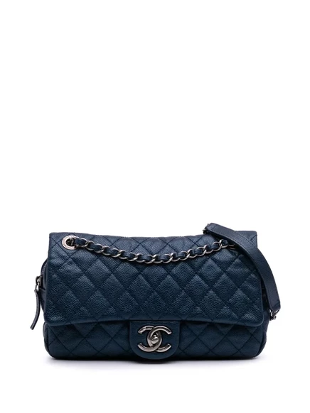 Женская сумка CHANEL Easy Flap 2012, синяя