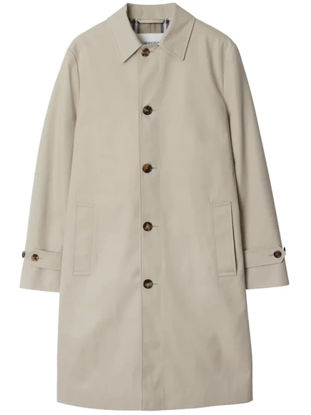 Мужское пальто Burberry хлопковое, светло-бежевое