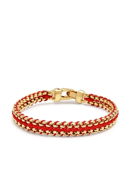 Мужской браслет Nialaya Jewelry плетёный 8 мм, золотой