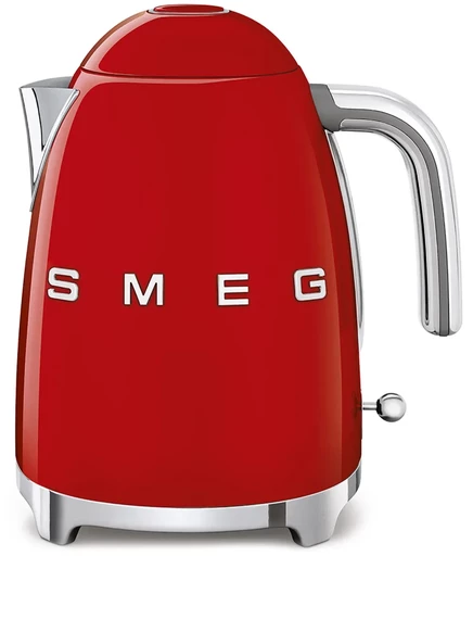 Чайник Smeg из нержавеющей стали с логотипом, красный