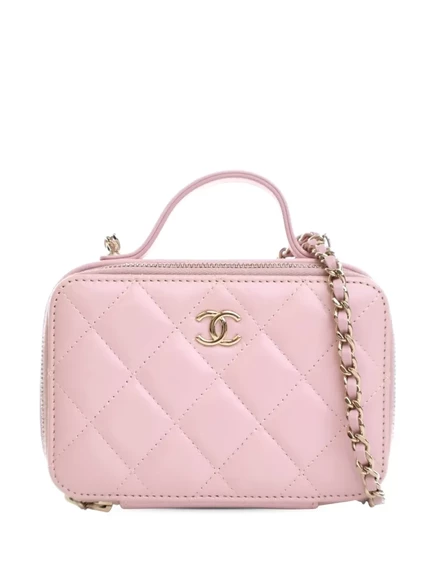 Женская сумка-кейс CHANEL Pre-Owned Mini CC, розовая