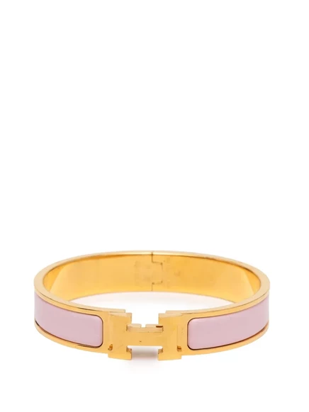 Браслет Hermès Clic H PM позолоченный, золотой