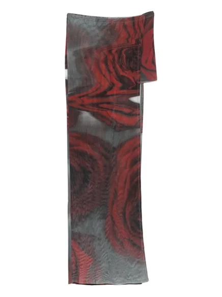 Женская юбка-шорты Jean Paul Gaultier Blurry Roses, красная