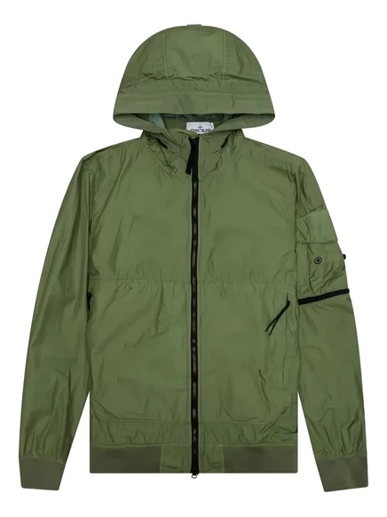 Мужская куртка с капюшоном Stone Island с нашивкой Compass, оливковая
