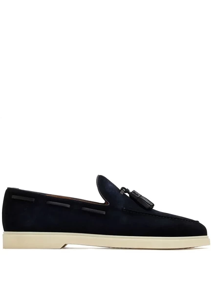 Мужские лоферы Magnanni из замши с кисточками, синие