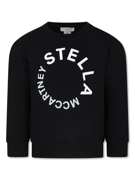 Толстовка из органического хлопка с логотипом Stella McCartney Kids black