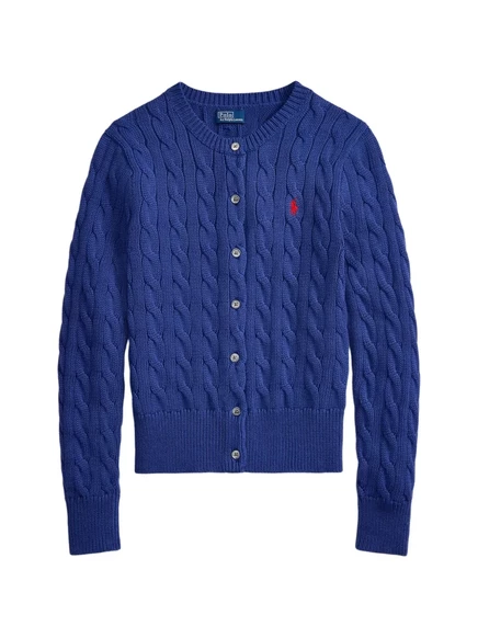 Женский кардиган Polo Ralph Lauren косой вязки, синий
