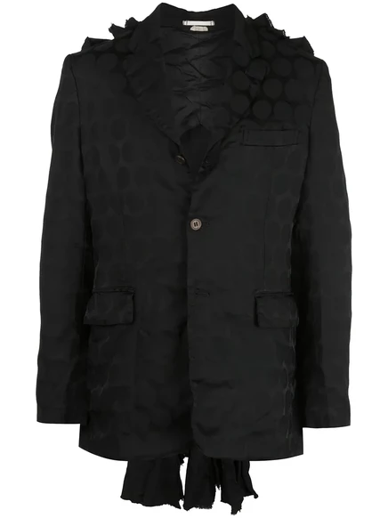 Унисекс пиджак Comme des Garçons Homme Plus с рюшами, черный