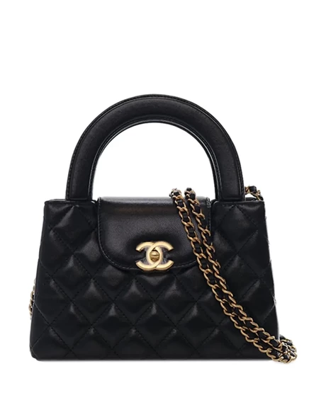 Женская сумка CHANEL Nano Quilted Kelly, черная