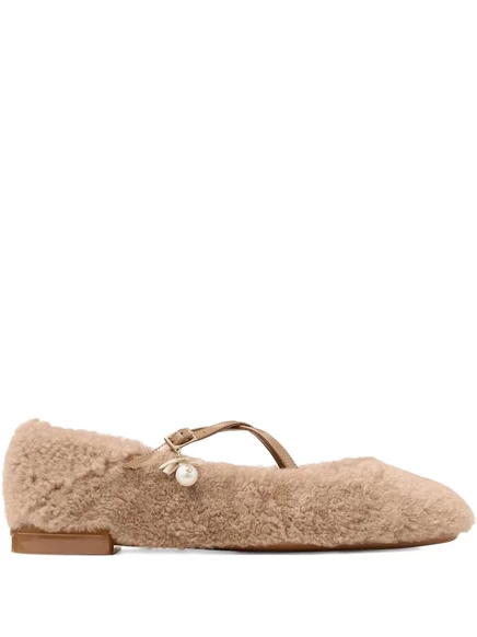 Женские балетки Jimmy Choo с ремешками, коричневые
