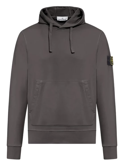 Мужская худи Stone Island с карманом-кенгуру, темно‑серый