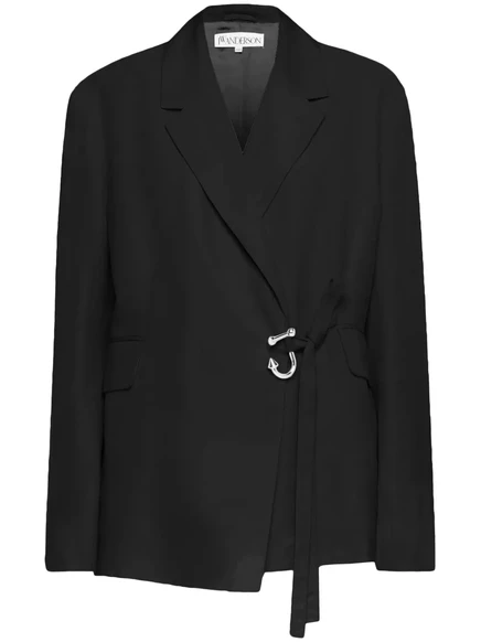 Дизайнерский блейзер с запахом от JW Anderson black